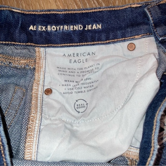 American Eagle Women’s Ex Boyfriend Relaxed Fit Jeans Distressed Size 00 Short - Picture 6 of 12